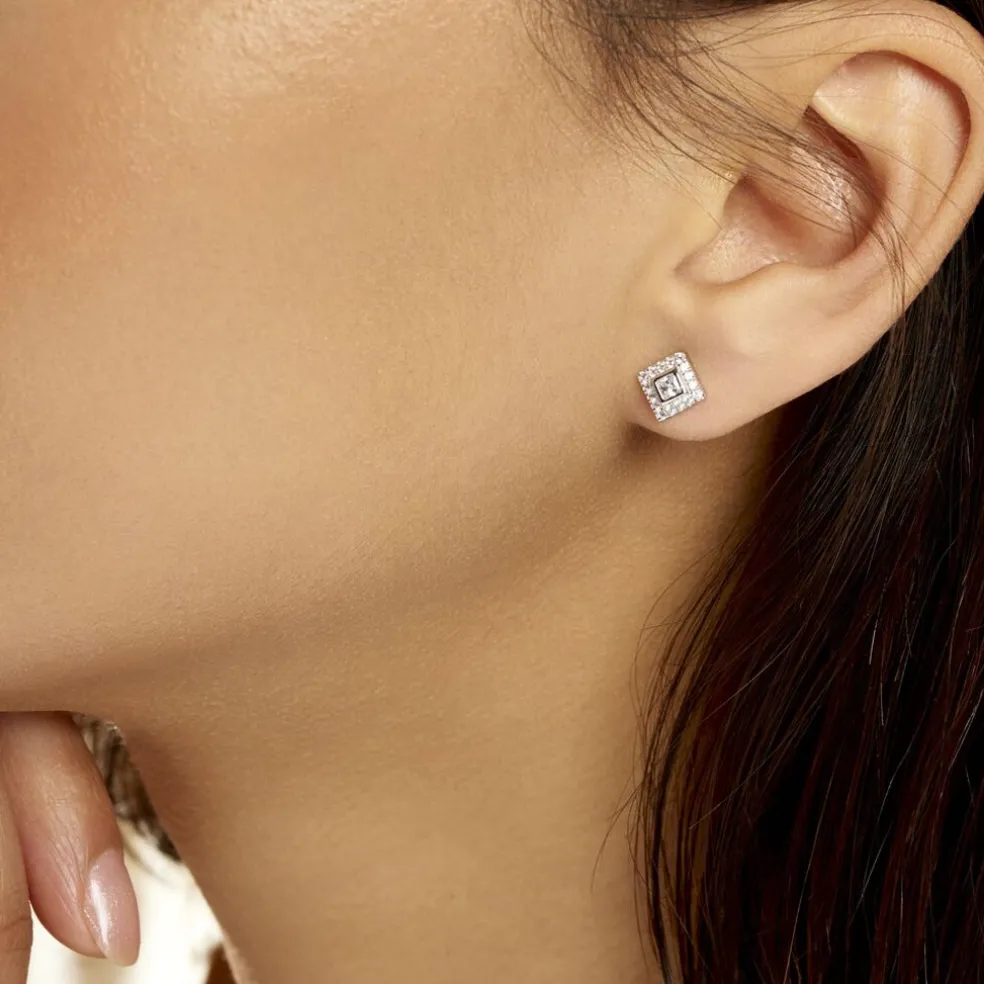 Boucles D'oreilles Pendantes Marie-elsa Argent Oxyde De Zirconium