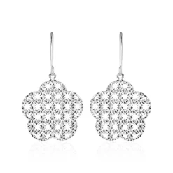 Boucles D'oreilles Pendantes Anya Or Blanc