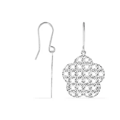 Boucles D'oreilles Pendantes Anya Or Blanc