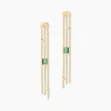 Boucles D'oreilles Pendantes Mirage Or Jaune Malachite