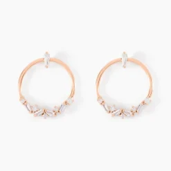 Boucles D'oreilles Pendantes Celene Argent Rose Oxyde De Zirconium