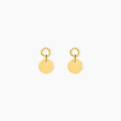 Boucles D'Oreilles Pendantes Finesse Acier Jaune