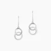 Boucles D'oreilles Pendantes Isabel Argent Blanc Oxyde De Zirconium