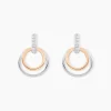 Boucles D'oreilles Pendantes Eloisia Or Bicolore Diamant