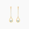 Boucles D'oreilles Pendantes Or Jaune Ossian Topaze