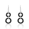 Boucles D'oreilles Pendantes Narcissa Argent Blanc Céramique Et Oxyde