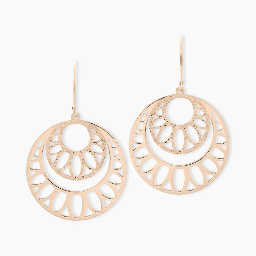 Boucles D'oreilles Pendantes Slorane Argent Rose