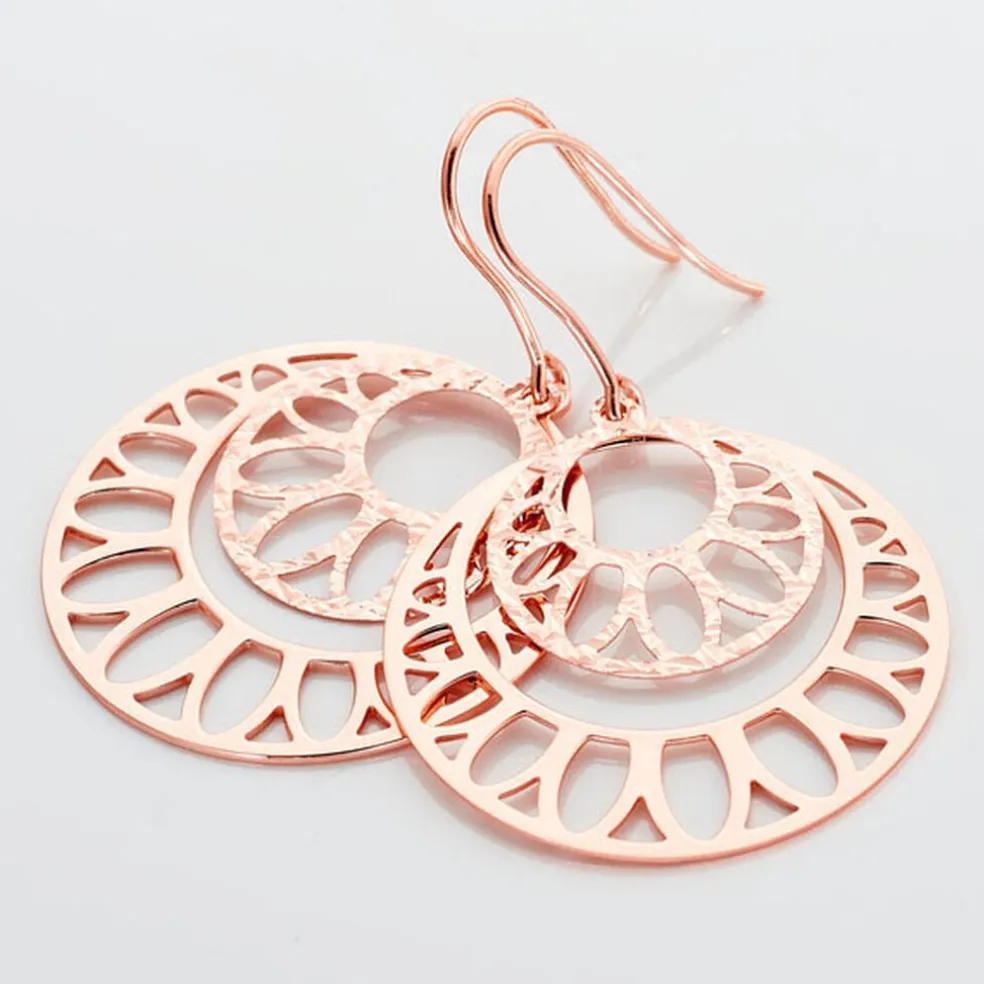 Boucles D'oreilles Pendantes Slorane Argent Rose