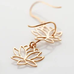 Boucles D'oreilles Pendantes Rosita Argent Rose