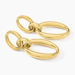 Boucles D'oreilles Pendantes Zeilah Acier Jaune