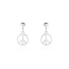 Boucles D'oreilles Pendantes Paz Argent Blanc