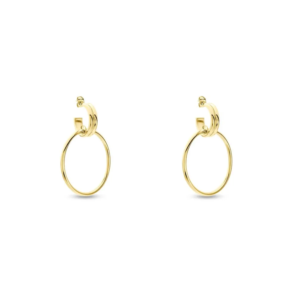 Boucles D'oreilles Pendantes Juhani Acier Jaune
