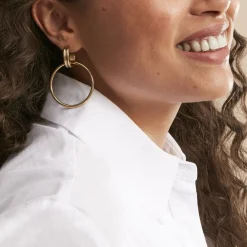 Boucles D'oreilles Pendantes Juhani Acier Jaune