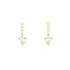 Boucles D'oreilles Pendantes Luminita Or Jaune Oxyde De Zirconium