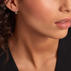 Boucles D'oreilles Pendantes Luminita Or Jaune Oxyde De Zirconium