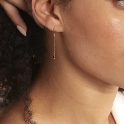 Boucles D'oreilles Pendantes Arenale Or Jaune Quartz