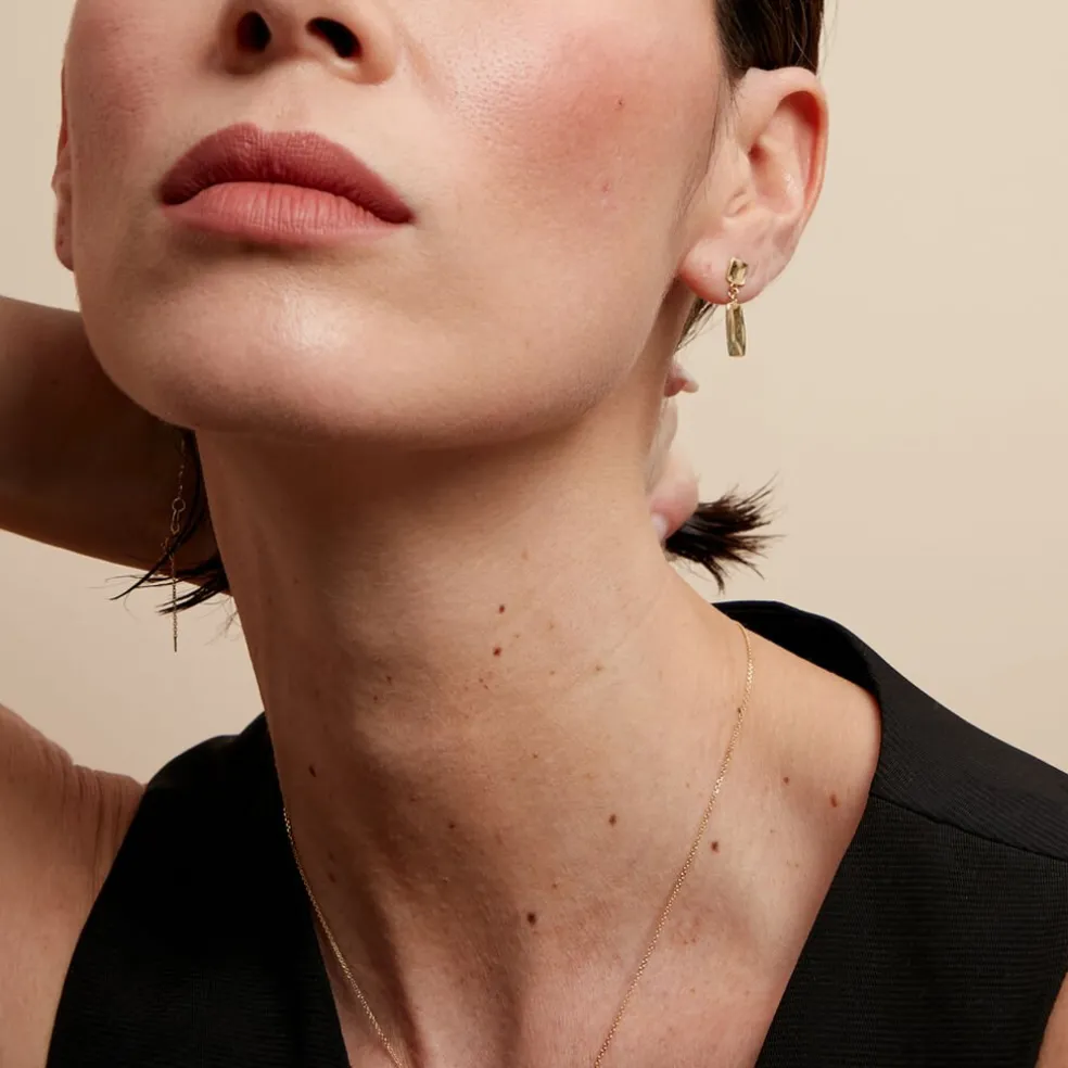 Boucles D'oreilles Pendantes Organica Or Jaune
