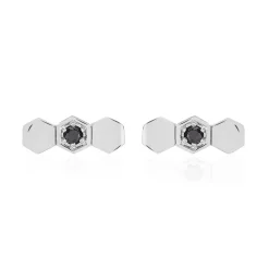 Boucles D'oreilles Pendantes Ondina Argent Blanc Oxyde De Zirconium