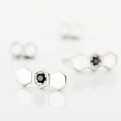 Boucles D'oreilles Pendantes Ondina Argent Blanc Oxyde De Zirconium