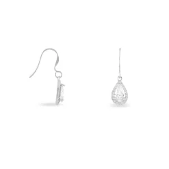 Boucles D'oreilles Pendantes Perce-neige Argent  Oxyde De Zirconium