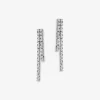 Boucles D'oreilles Pendantes River Or Blanc Diamant