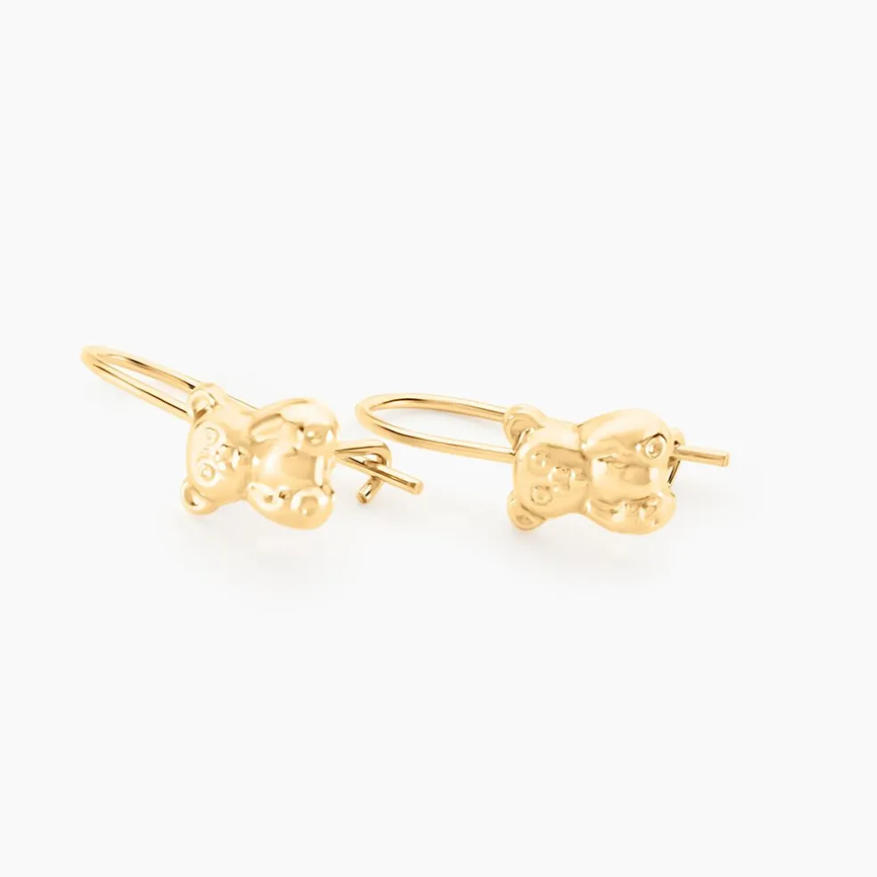 Boucles D'oreilles Pendantes Baptista Ours Or Jaune