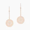 Boucles D'oreilles Pendantes Rotonda Argent Rose
