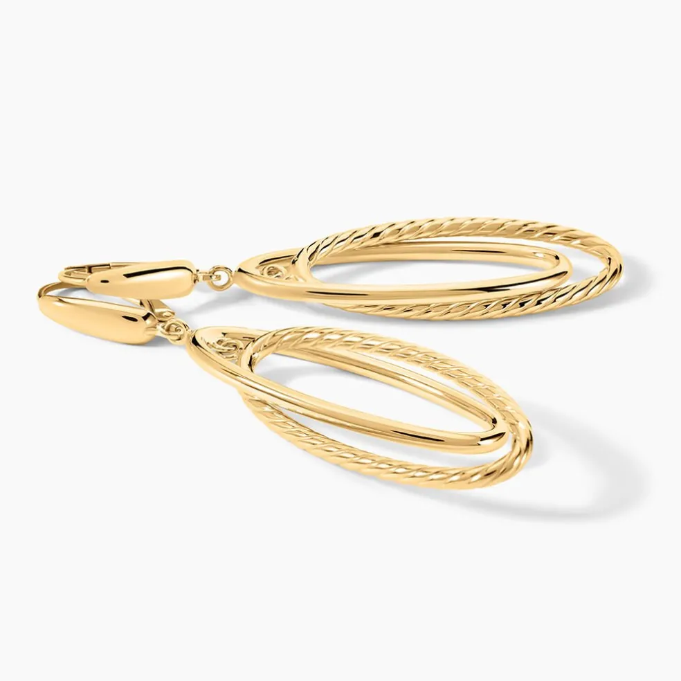 Boucles D'Oreilles Pendantes Francisek Or Jaune