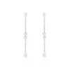 Boucles D'oreilles Pendantes Kelan Argent Blanc Oxyde De Zirconium