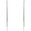 Boucles D'oreilles Pendantes Yalle Argent Blanc