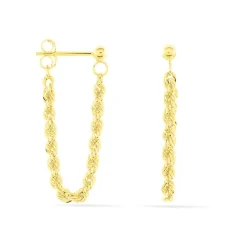 Boucles D'oreilles Pendantes Jerry Corde Or Jaune