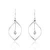 Boucles D'oreilles Pendantes Melaine Argent Blanc
