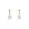 Boucles D'oreilles Pendantes Faas Or Jaune Oxyde De Zirconium
