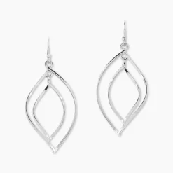 Boucles D'oreilles Pendantes Charlyn Argent Blanc