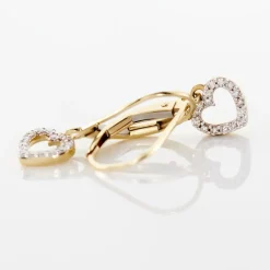 Boucles D'oreilles Pendantes Ursa Or Jaune Diamant