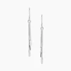 Boucles D'oreilles Pendantes Ginevra Argent Blanc