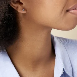 Boucles D'oreilles Pendantes Enid Or Blanc Diamant