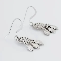 Boucles D'oreilles Pendantes Ida Argent Blanc