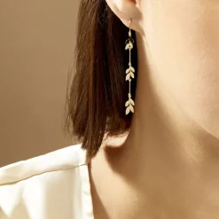 Boucles D'oreilles Pendantes Edinna Or Jaune