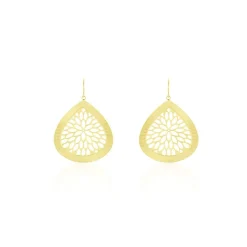 Boucles D'oreilles Pendantes Acier Doré Iwona
