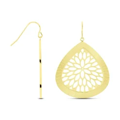 Boucles D'oreilles Pendantes Acier Doré Iwona