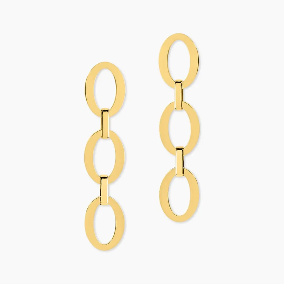 Boucles D'oreilles Pendantes Sprita Acier Doré