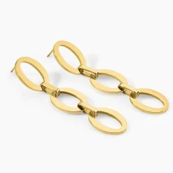 Boucles D'oreilles Pendantes Sprita Acier Doré