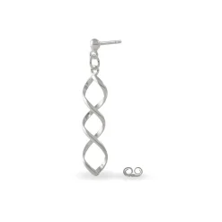 Boucles D'oreilles Pendantes Jolanda Argent Blanc