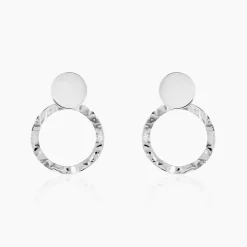 Boucles D'oreilles Pendantes Merrilie Argent Blanc