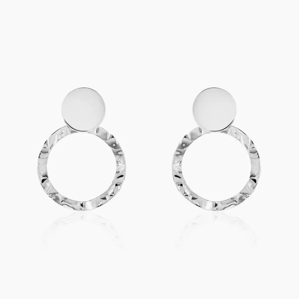 Boucles D'oreilles Pendantes Merrilie Argent Blanc