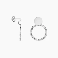 Boucles D'oreilles Pendantes Merrilie Argent Blanc