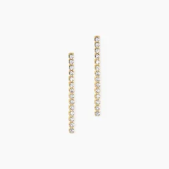 Boucles D'Oreilles Pendantes Ercole Or Jaune Oxyde De Zirconium