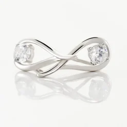 Boucles D'oreilles Pendantes Paloma Argent Blanc Oxyde De Zirconium