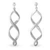 Boucles D'oreilles Pendantes Jolanda Argent Blanc